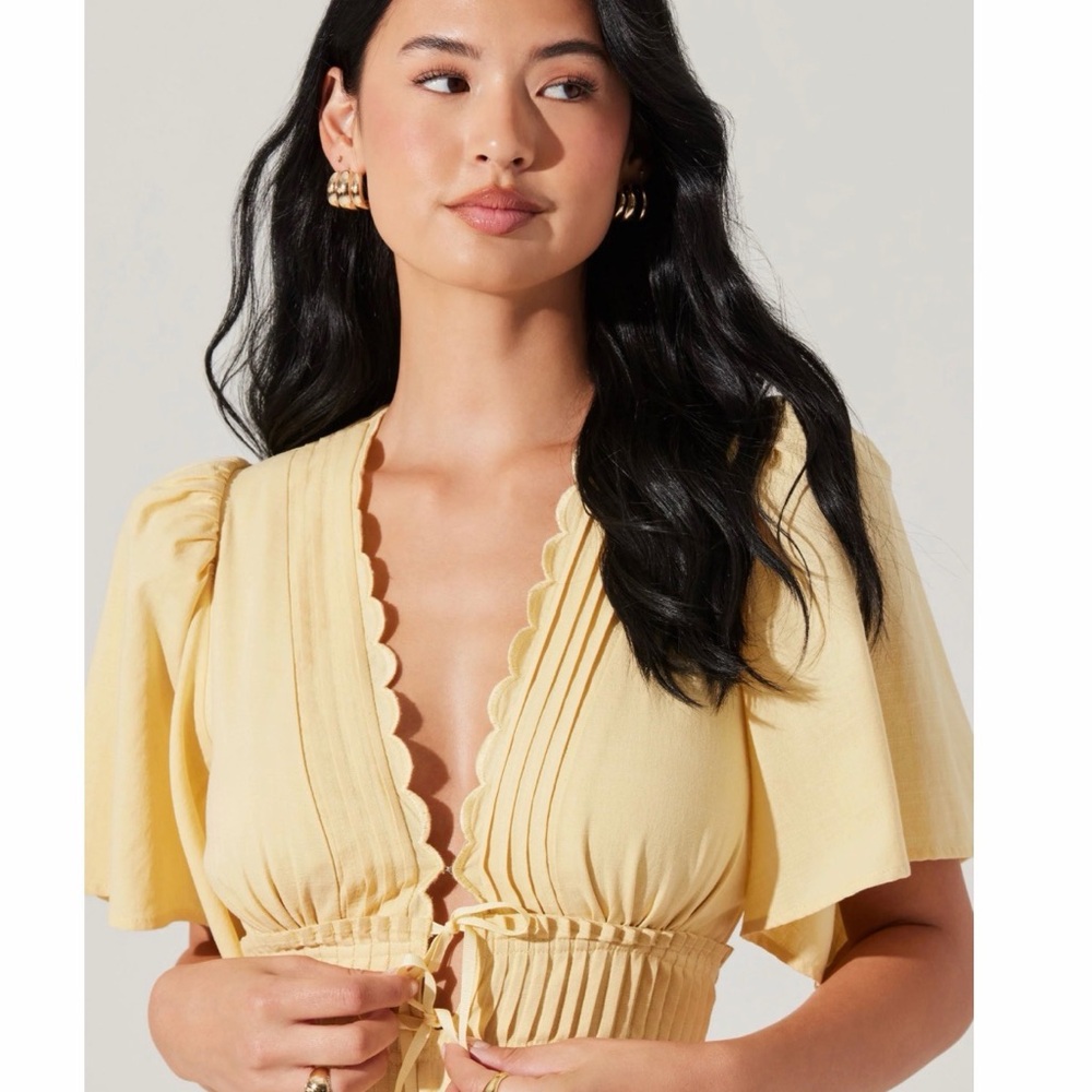 Women's Hadleigh Scallop Trim Midi Dress - Picture 3 of 5
